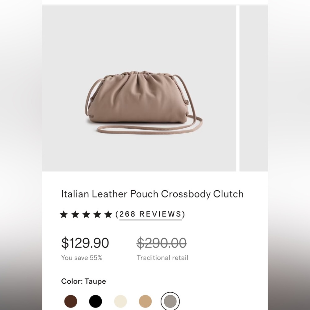 Quince Italian Leather Crossbody Pouch